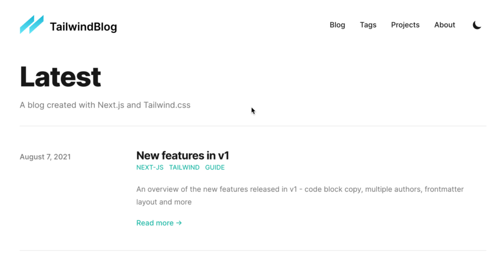 Next.js and Tailwind Template for Blog and Portfolio