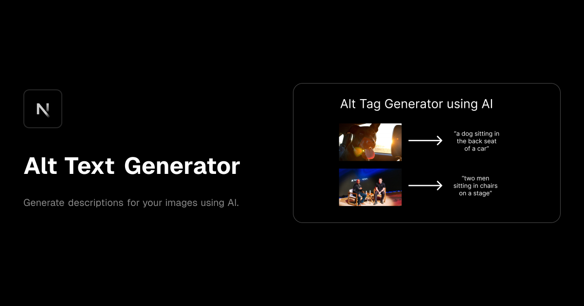 AI-Powered Alt Text Generator for Images template preview