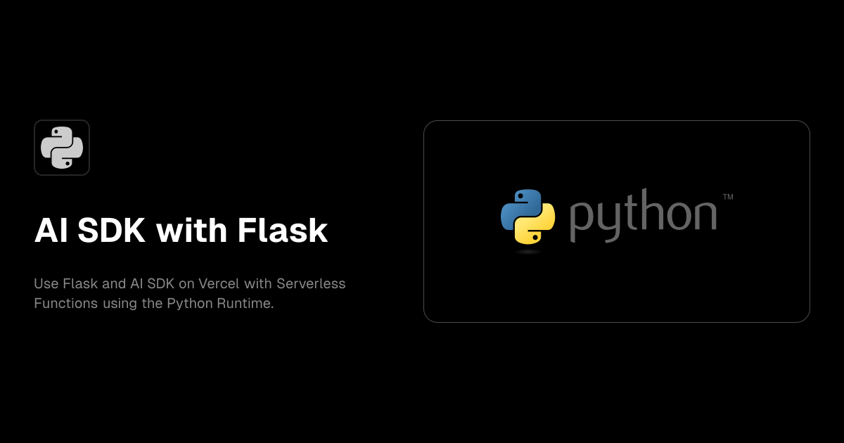AI SDK with Flask template preview