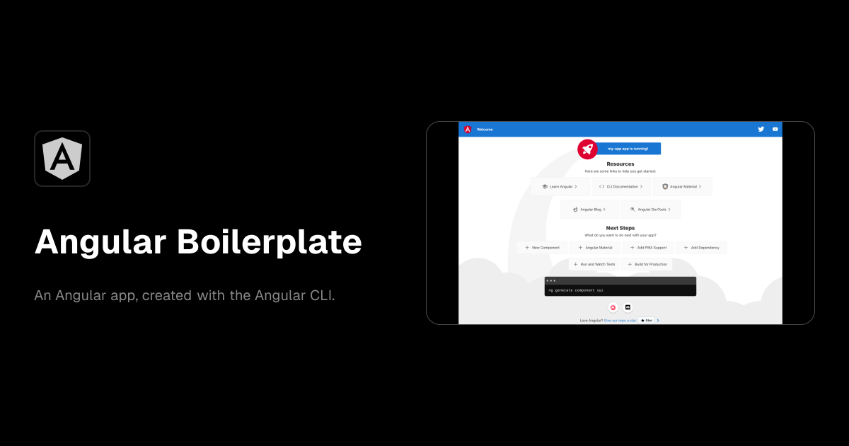 Angular Boilerplate template preview