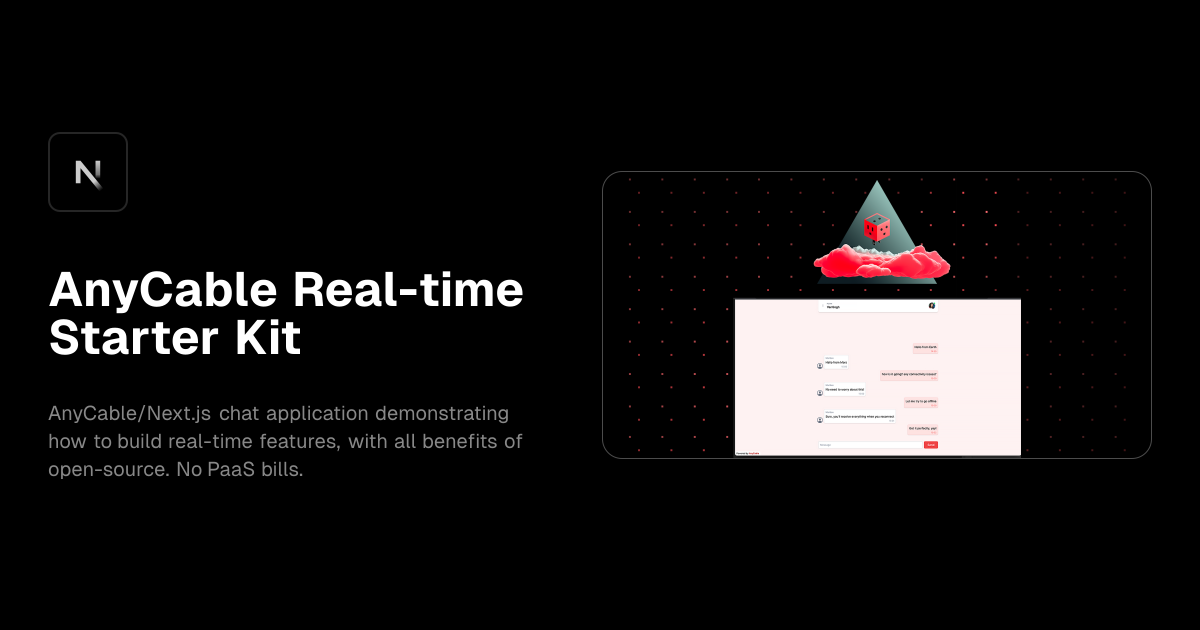 AnyCable Real-time Starter Kit template preview