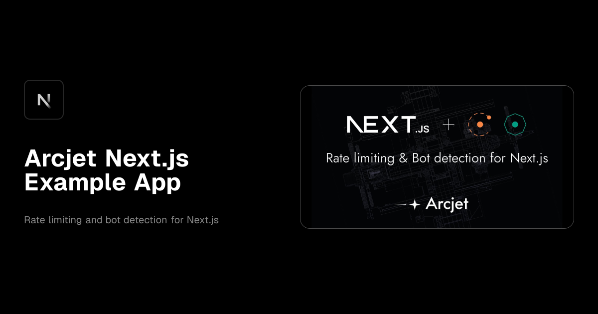 Arcjet Next.js Example App template preview