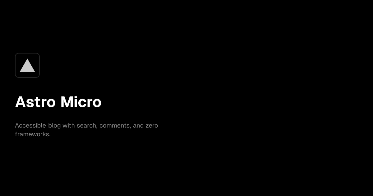 Astro Micro template preview