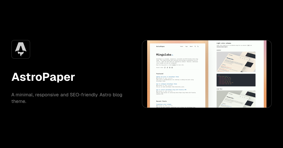 AstroPaper template preview
