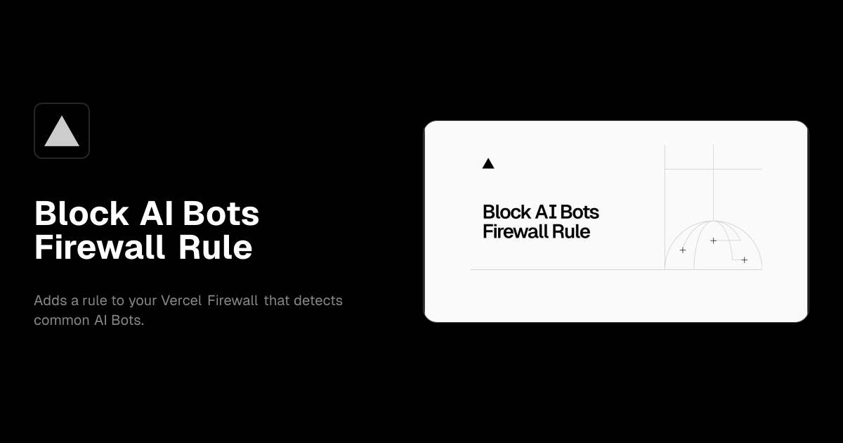 Block AI Bots Firewall Rule template preview