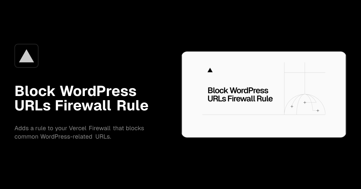 Block WordPress URLs Firewall Rule template preview