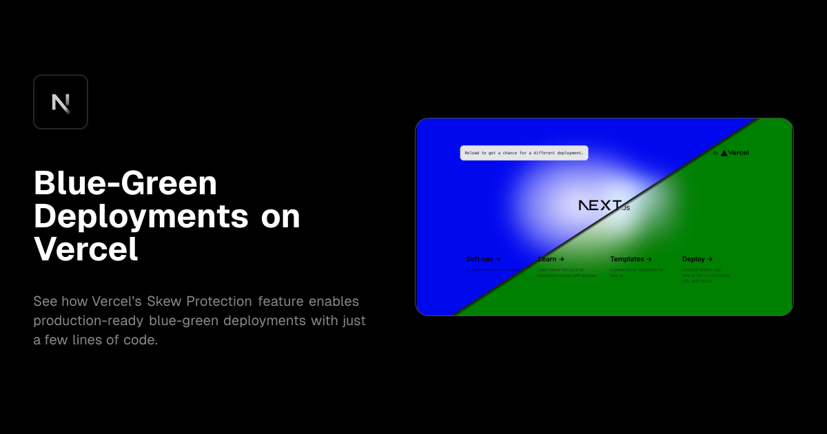 Blue-Green Deployments on Vercel template preview
