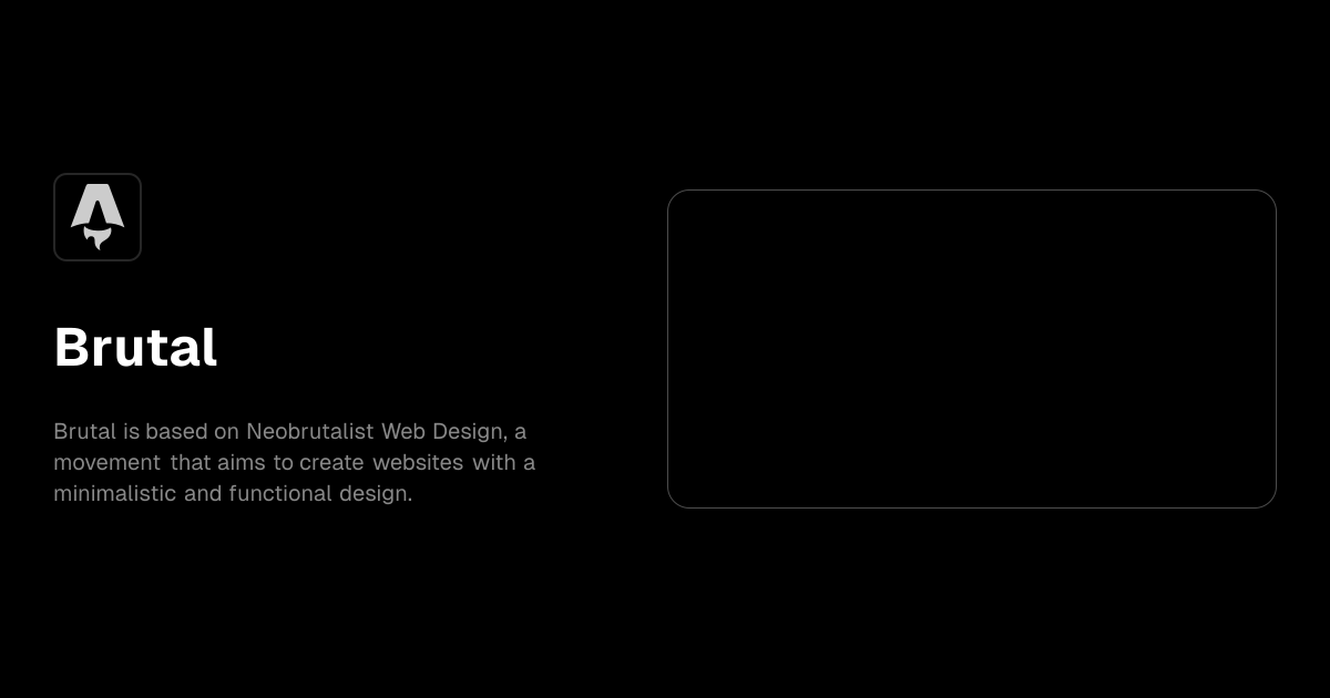Brutal template preview