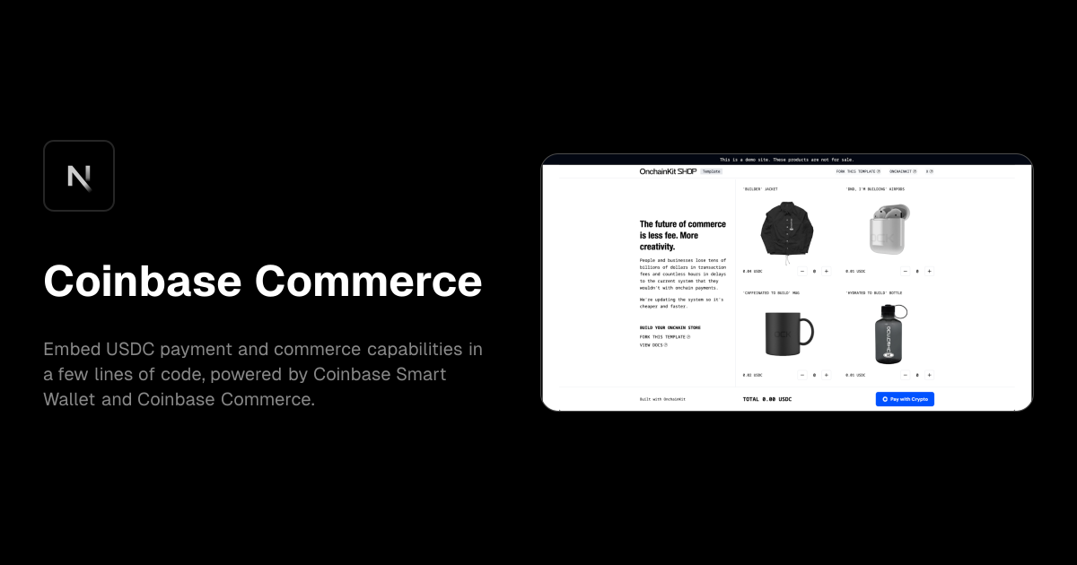 Coinbase Commerce template preview