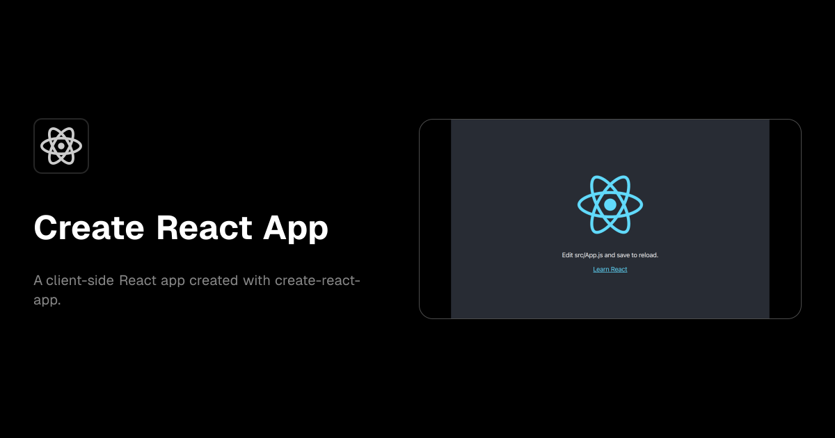 Create React App template preview