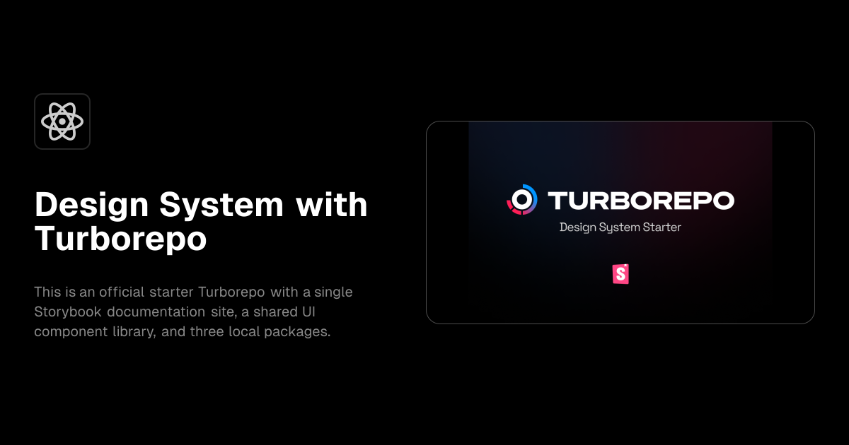 Design System with Turborepo template preview