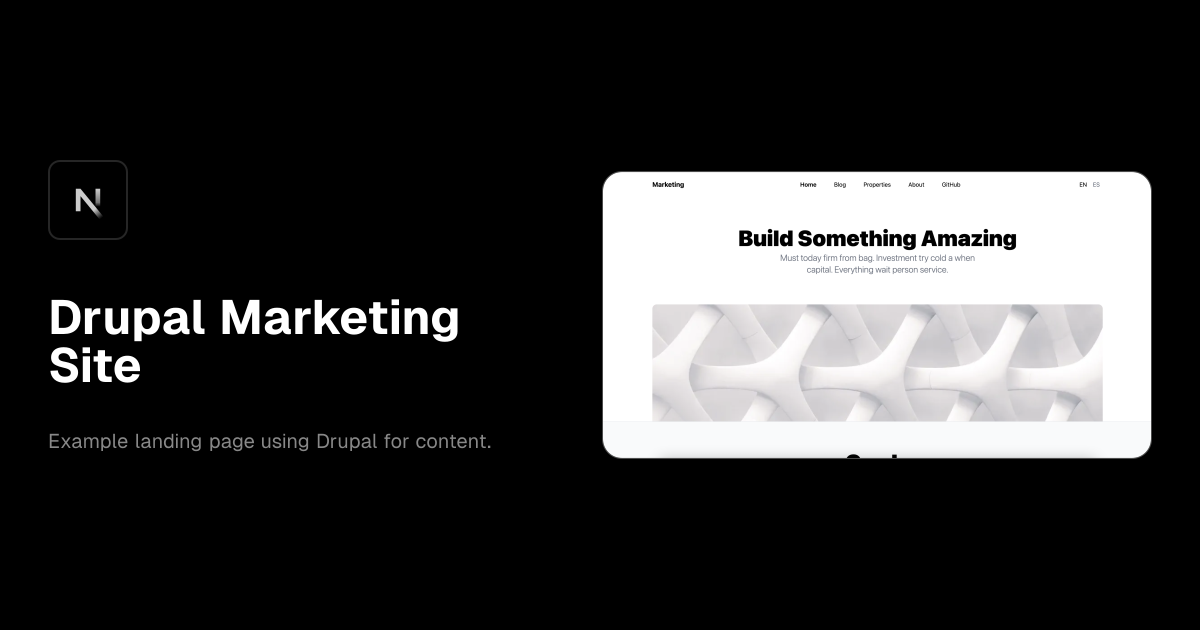 Drupal Marketing Site template preview