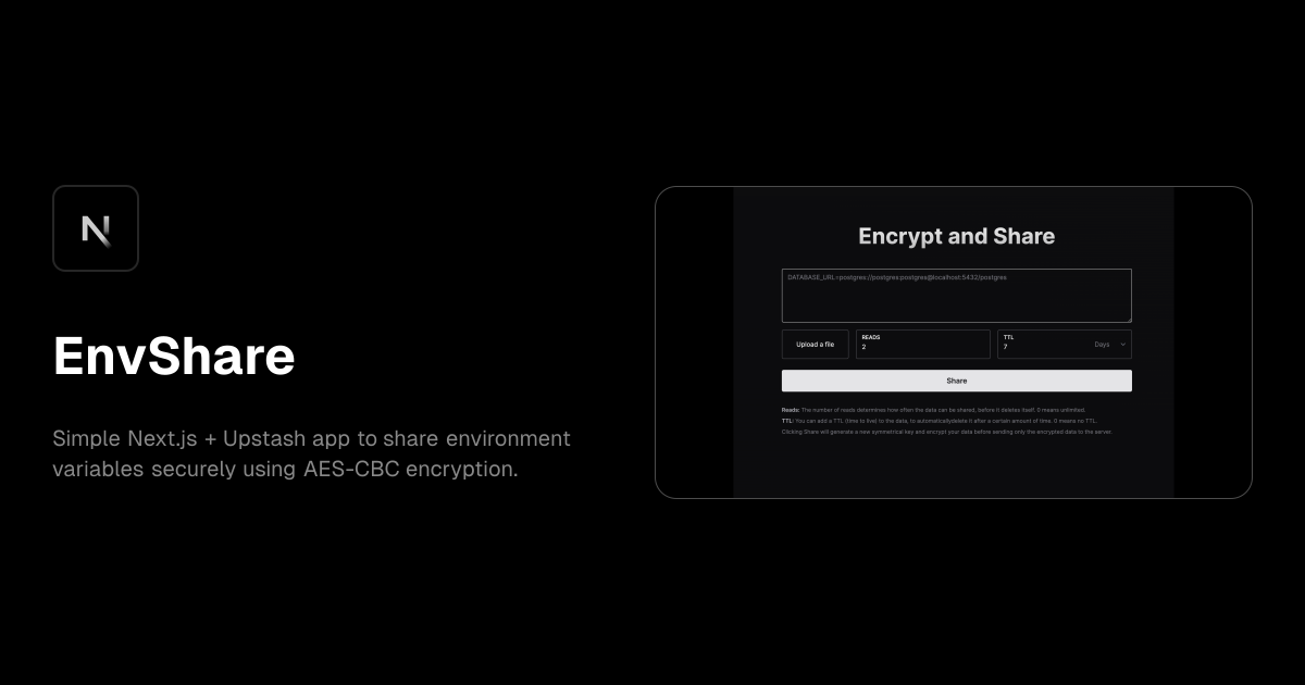 EnvShare template preview