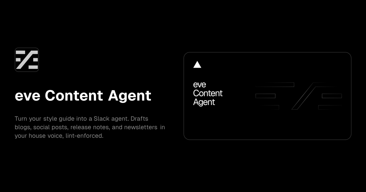 eve Content Agent template preview