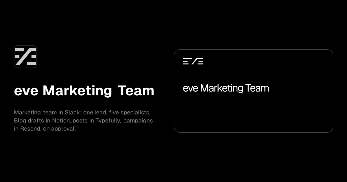 eve Marketing Team template preview