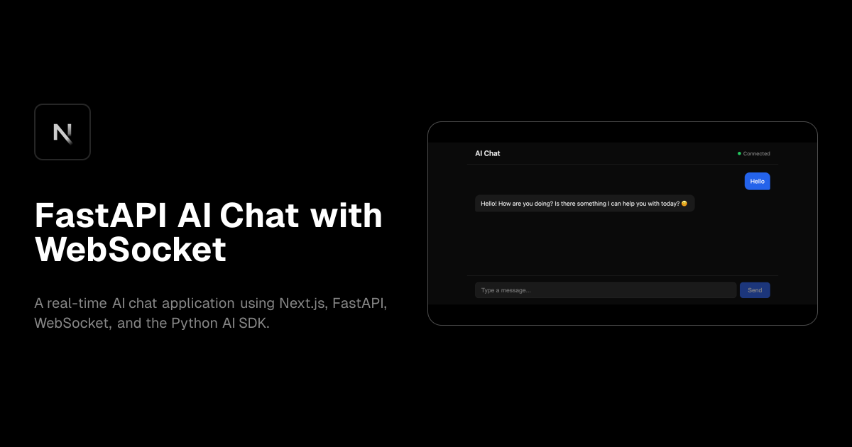 FastAPI AI Chat with WebSocket template preview