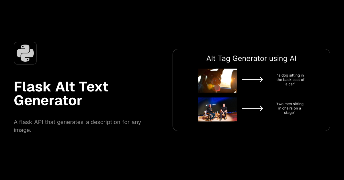 Flask Alt Text Generator template preview