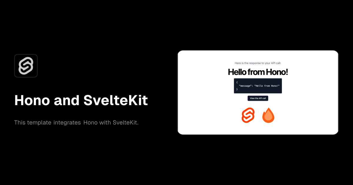 Hono and SvelteKit template preview