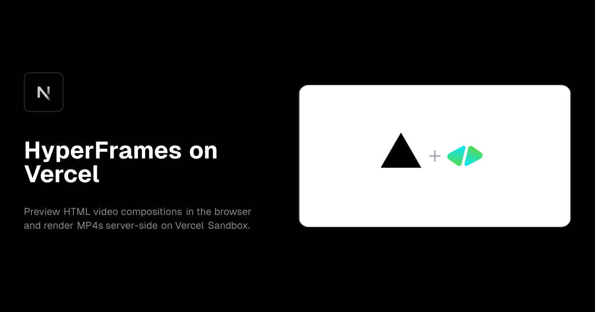 HyperFrames on Vercel template preview
