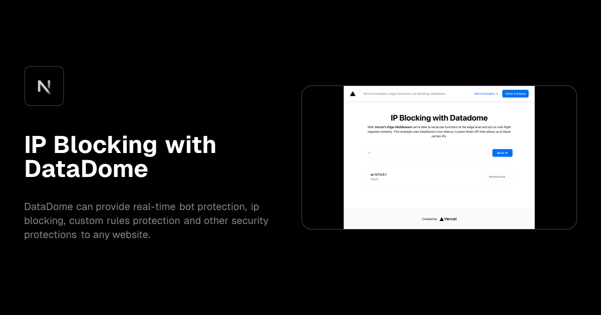 IP Blocking with DataDome template preview