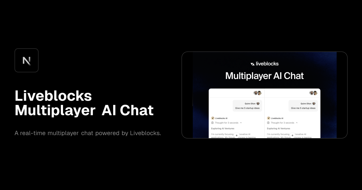 Liveblocks Multiplayer AI Chat template preview