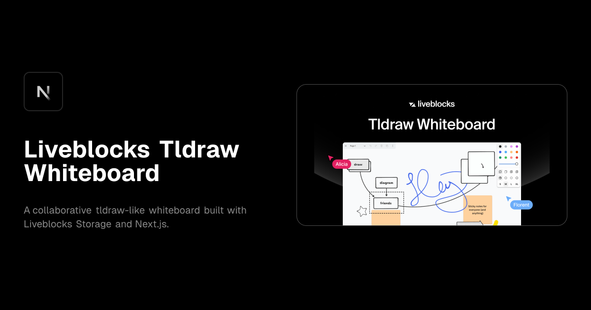 Liveblocks Tldraw Whiteboard template preview