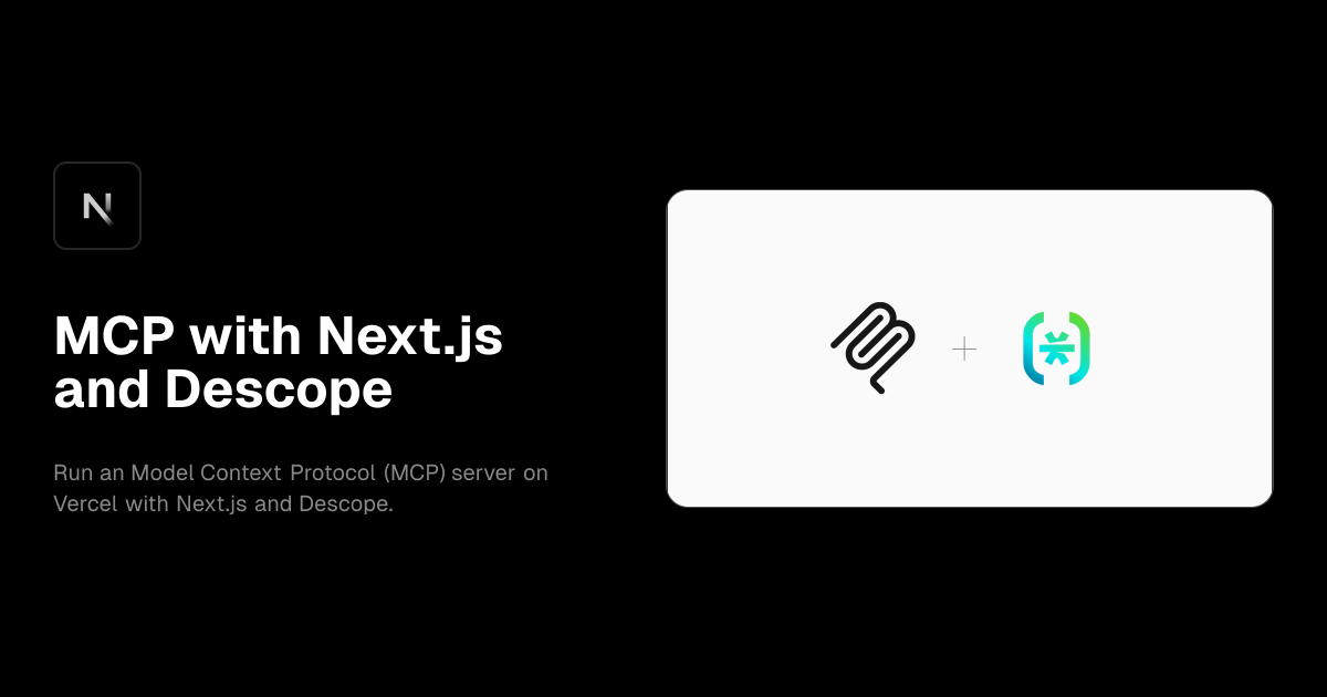 MCP with Next.js and Descope template preview