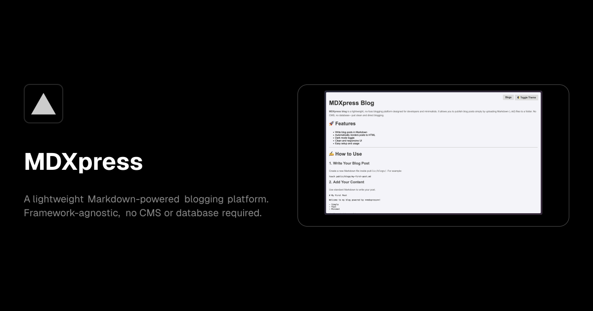 MDXpress template preview