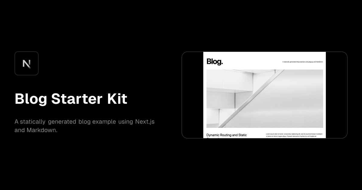 Next.js Blog Starter Kits & Templates template preview