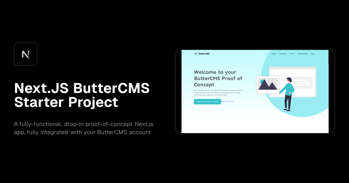 Next.JS ButterCMS Starter Project template preview