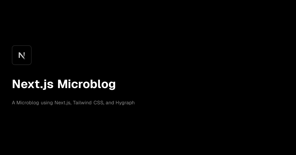 Next.js Microblog template preview