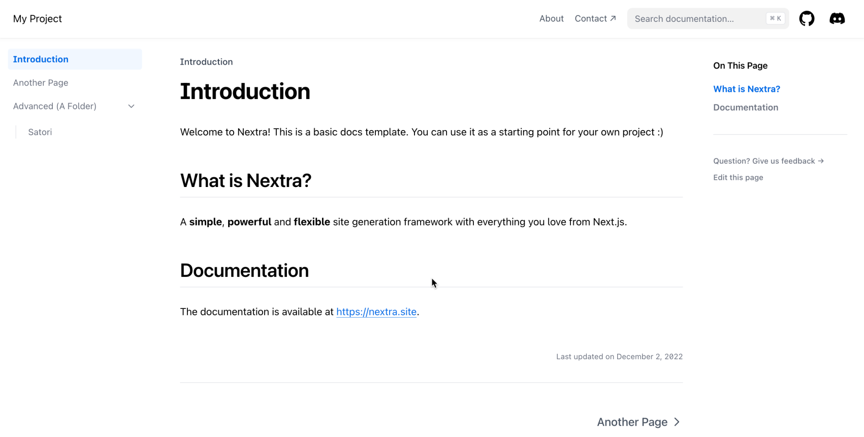 Nextra – Next.js Docs Site Template template preview