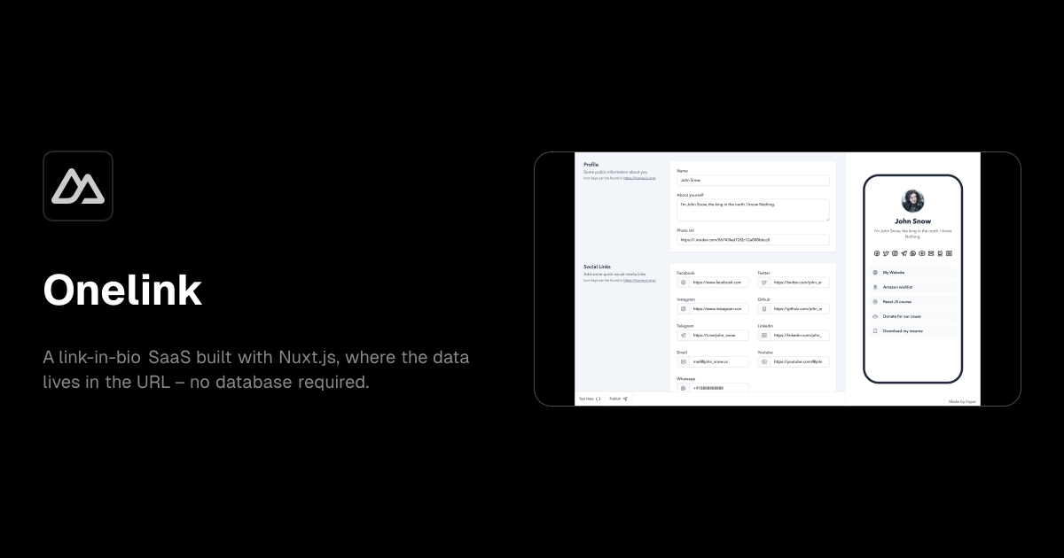 Onelink template preview