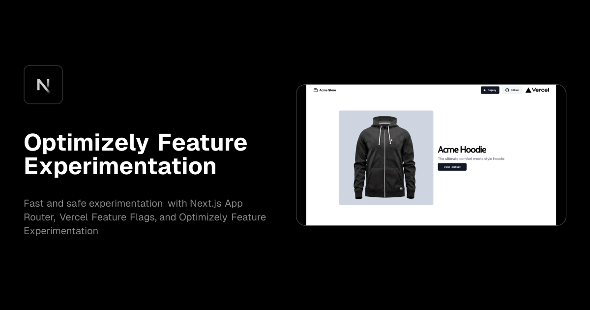 Optimizely Feature Experimentation template preview