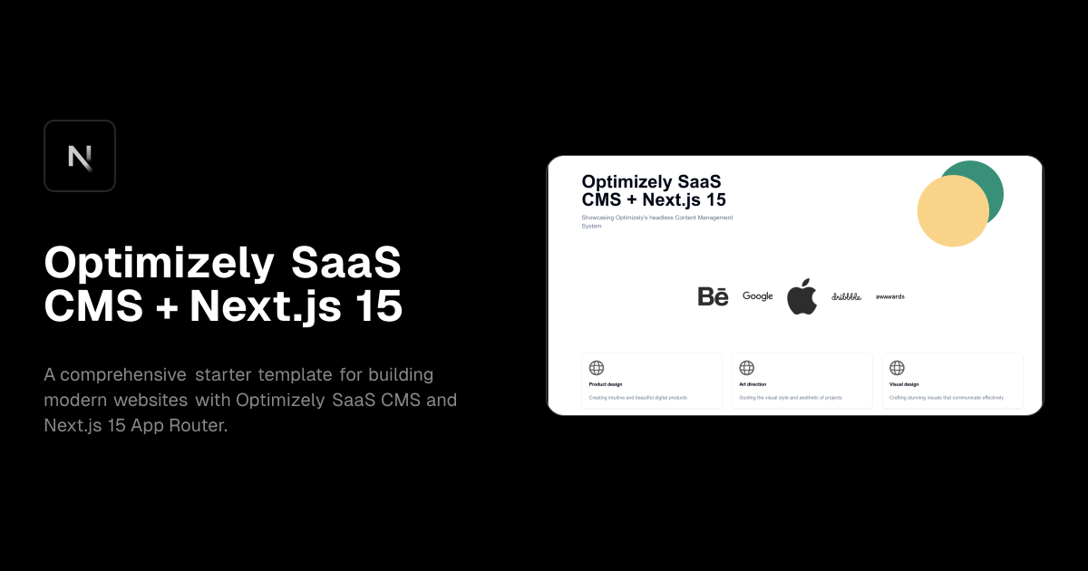 Optimizely SaaS CMS + Next.js 15 template preview