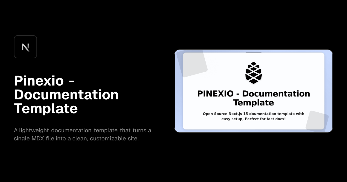 Pinexio – Documentation Template template preview