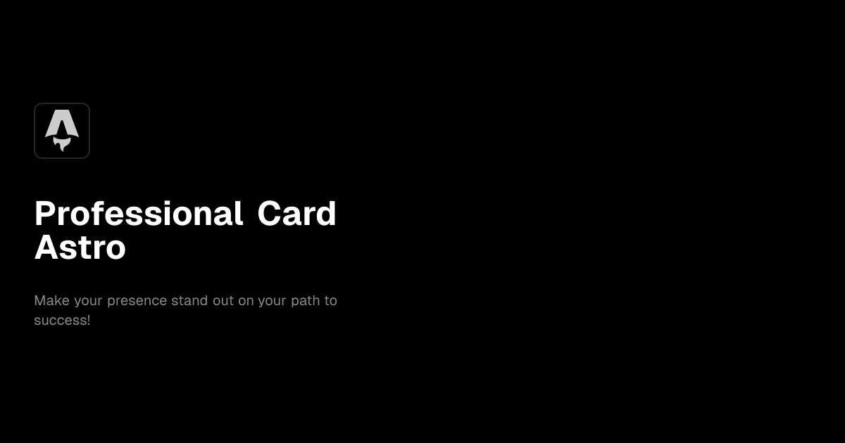 Professional Card Astro template preview