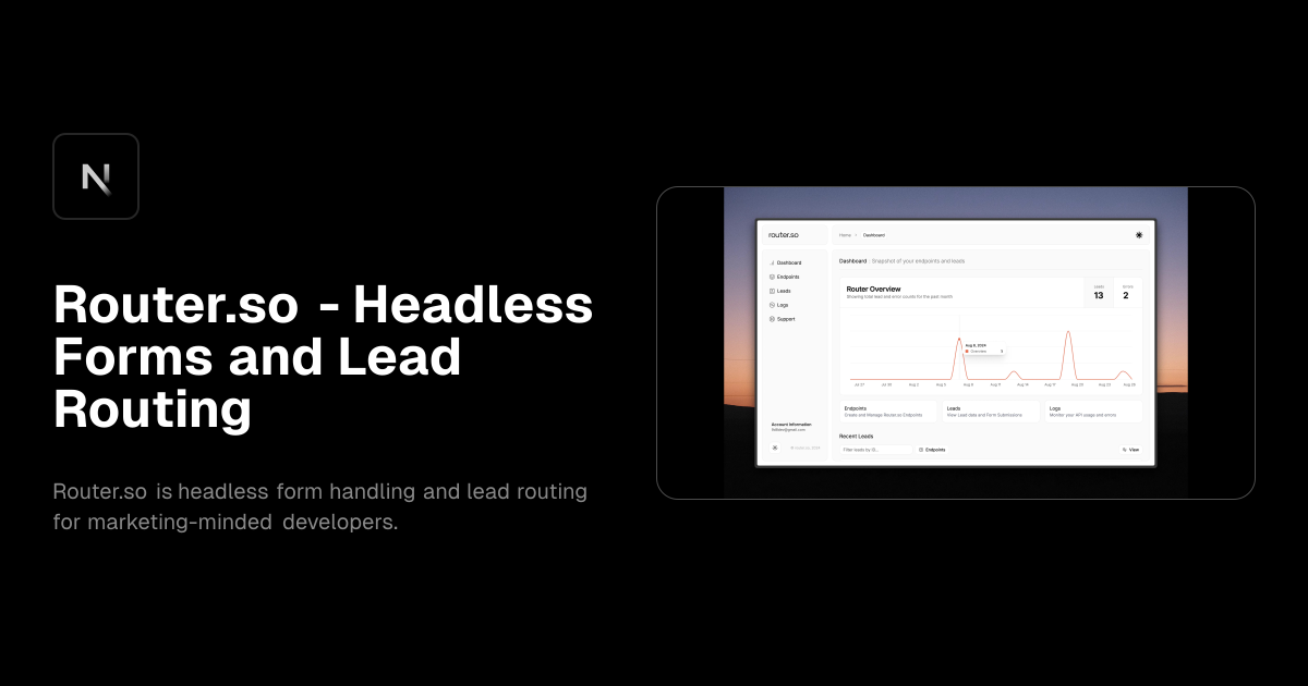 Router.so – Headless Forms and Lead Routing template preview
