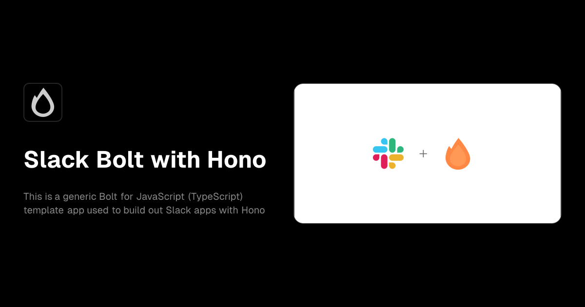 Slack Bolt with Hono template preview