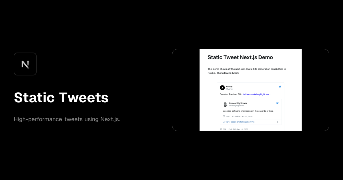Static Tweets template preview