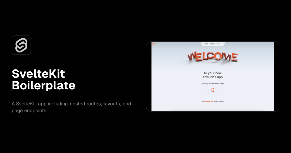 SvelteKit Boilerplate template preview
