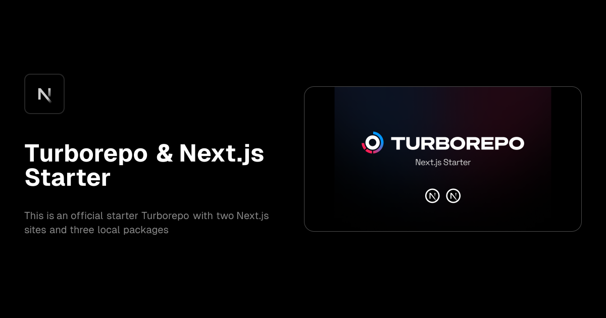 Turborepo & React Native Starter template preview